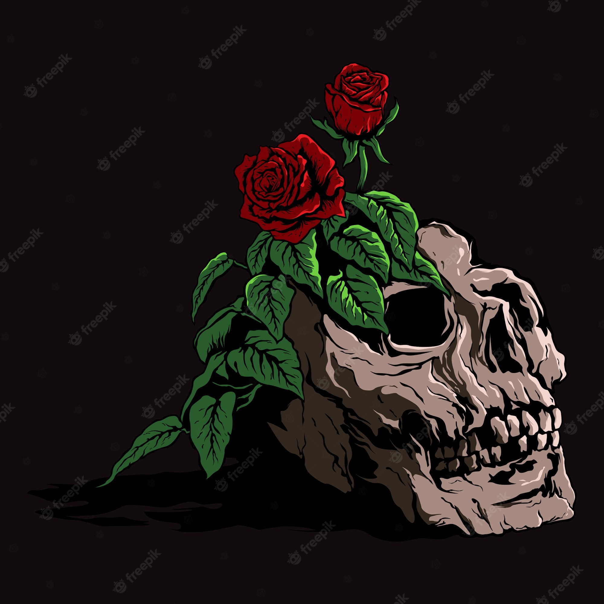 Love Skull And Roses Wallpapers