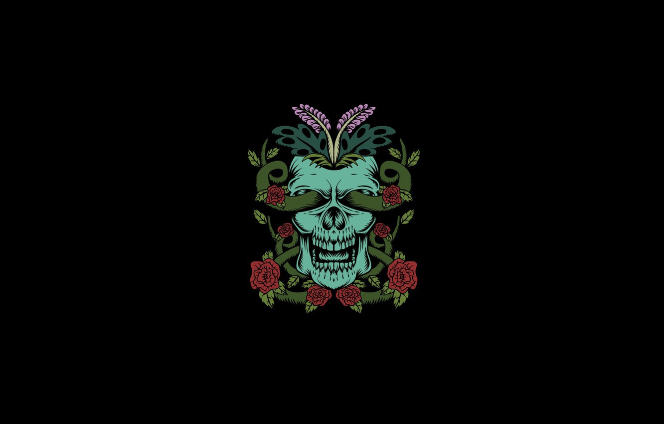 Love Skull And Roses Wallpapers