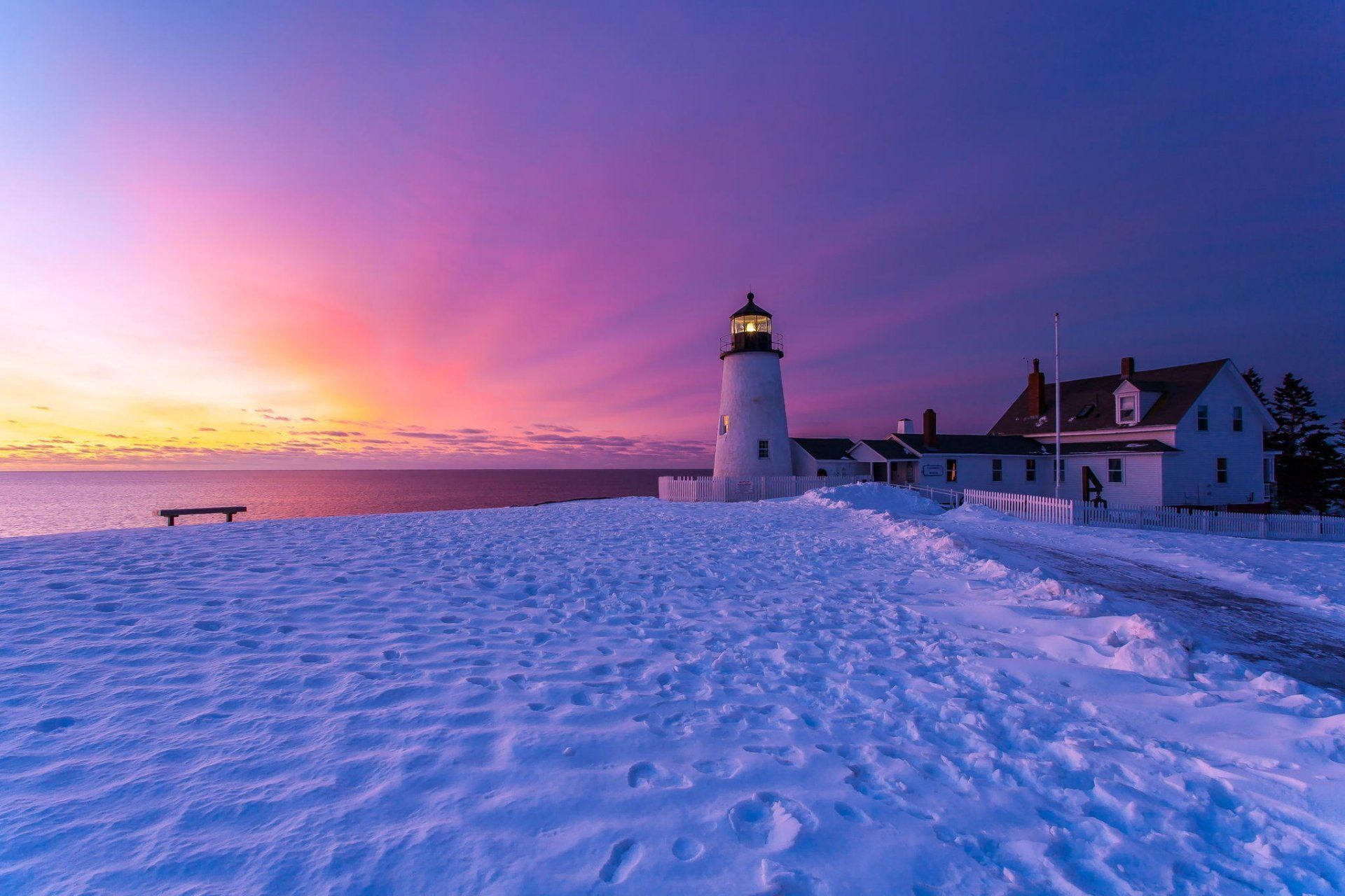 Maine Winter Scene Wallpapers