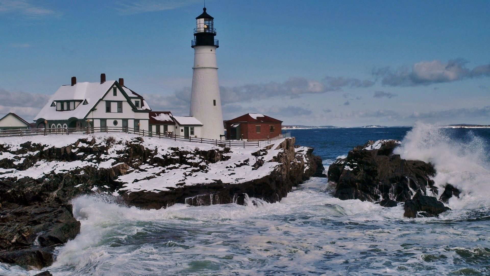 Maine Winter Scene Wallpapers