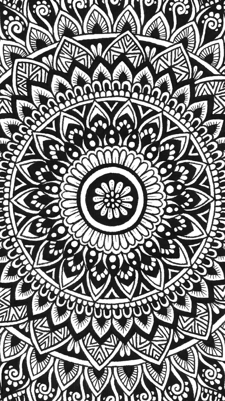 Mandala Black And White Wallpapers