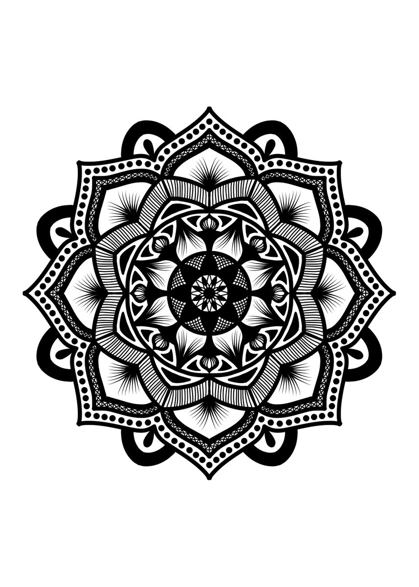 Mandala Black And White Wallpapers