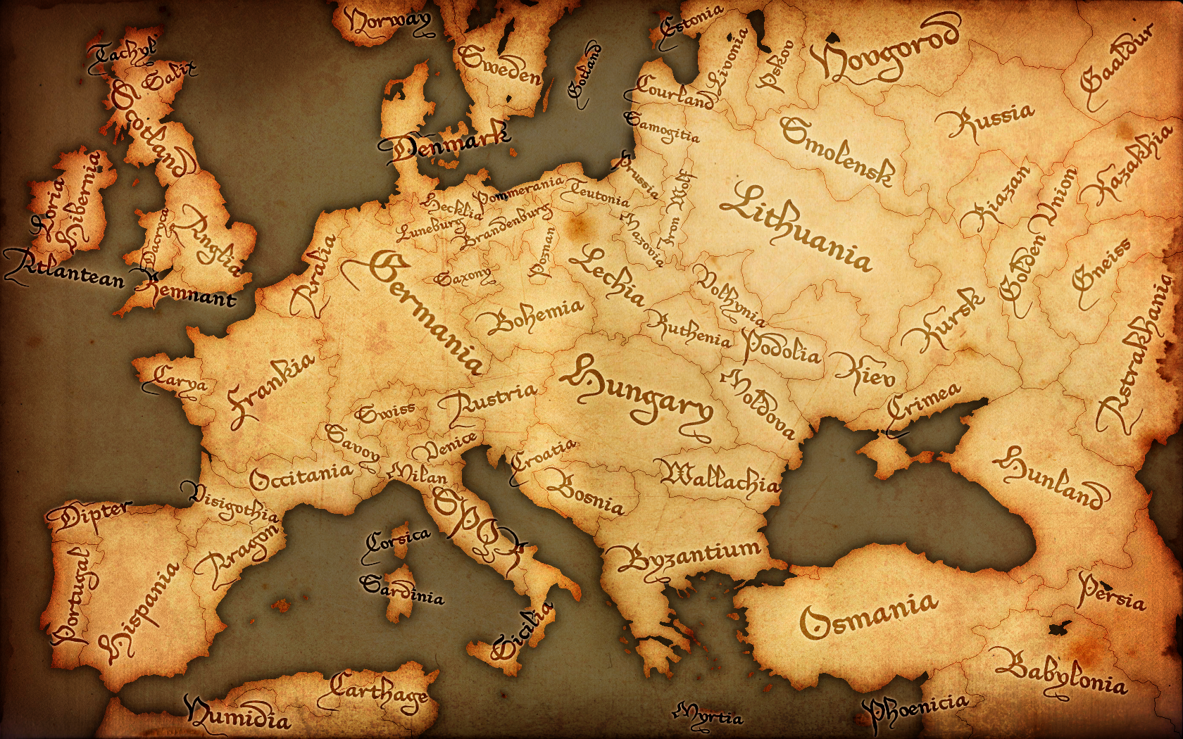 Map Of Europe Wallpapers