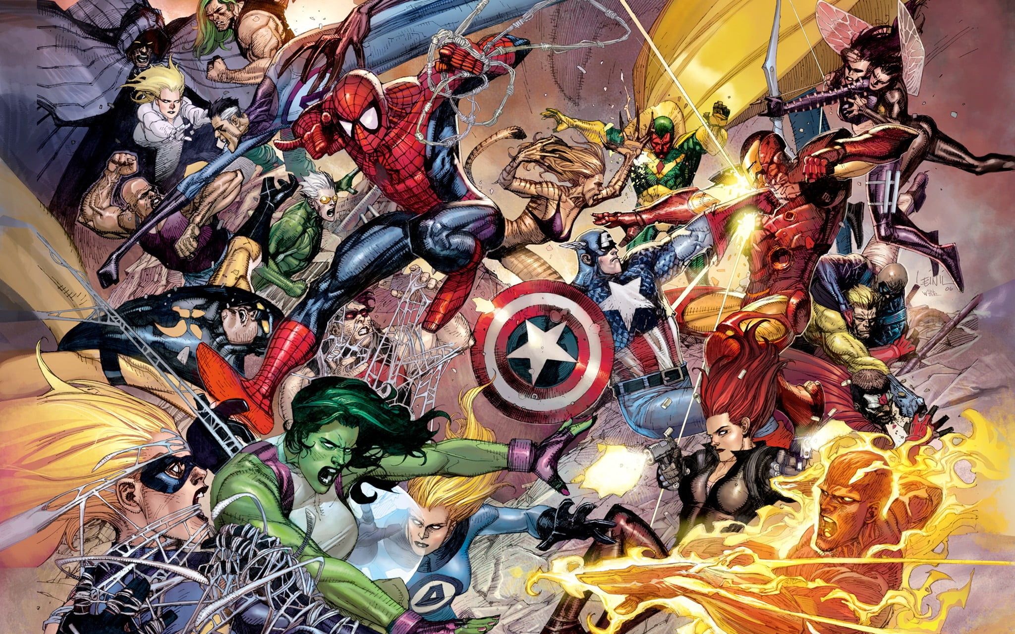 Marvel Collage Wallpapers