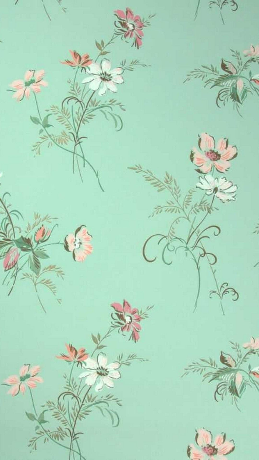 Mint Green Flower Wallpapers