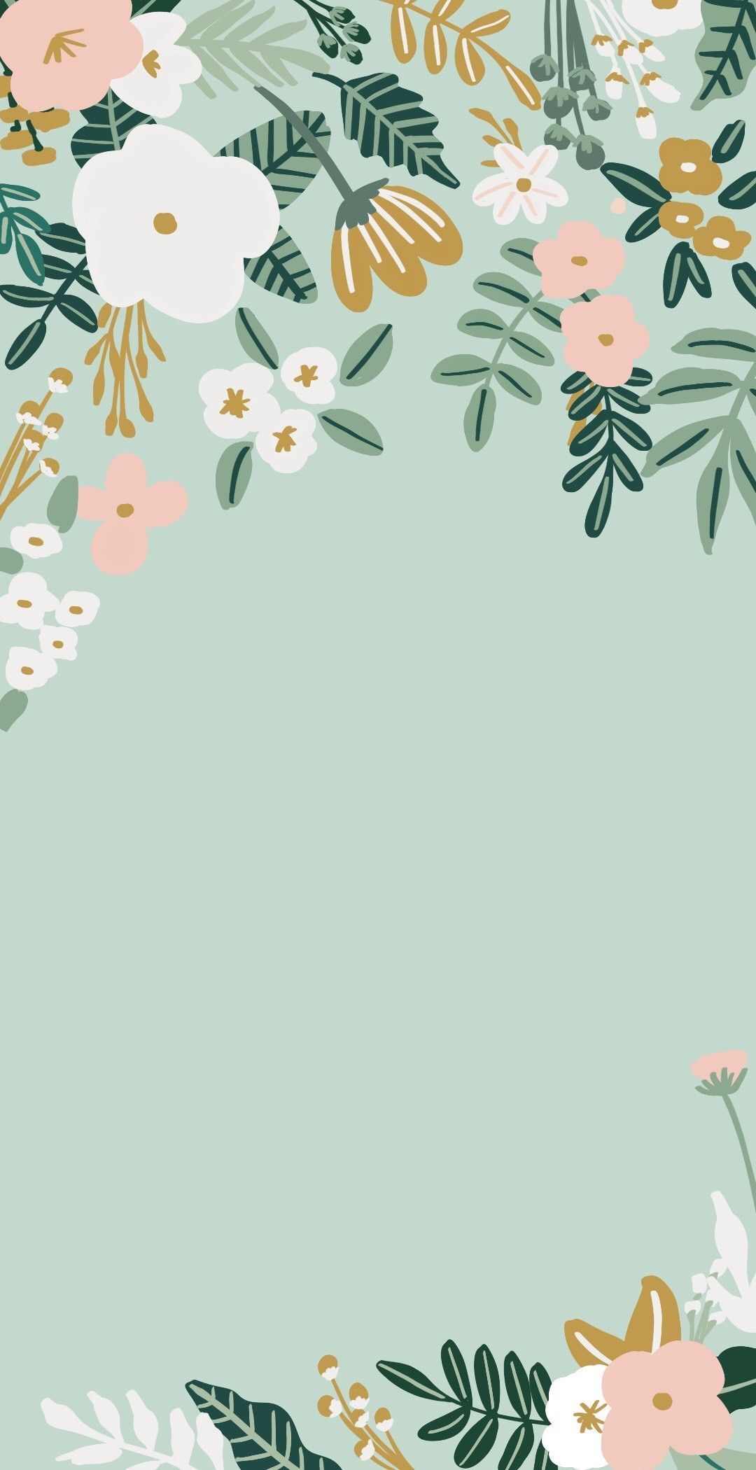 Mint Green Flower Wallpapers