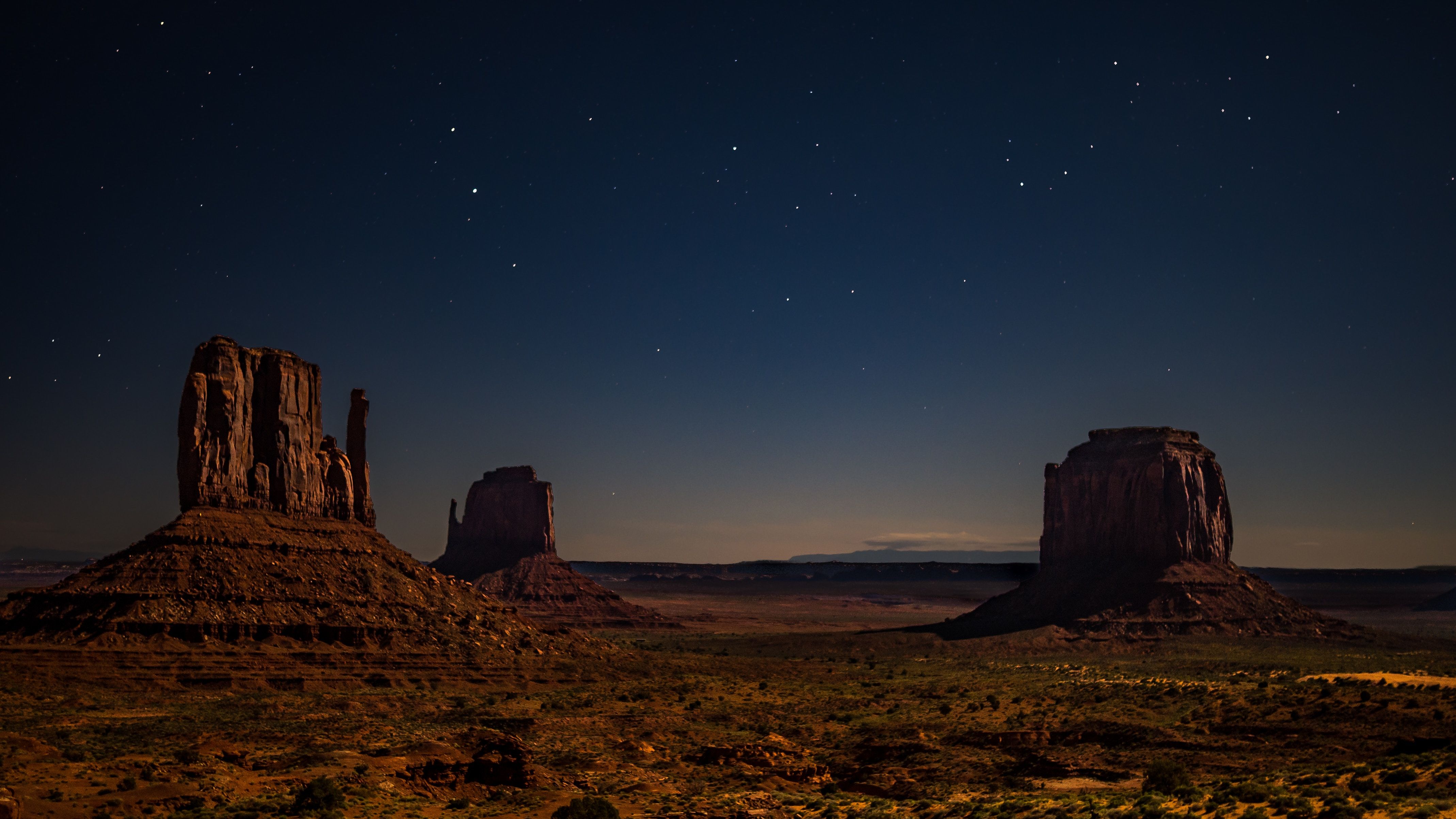 Monument Valley At Night Wallpapers
