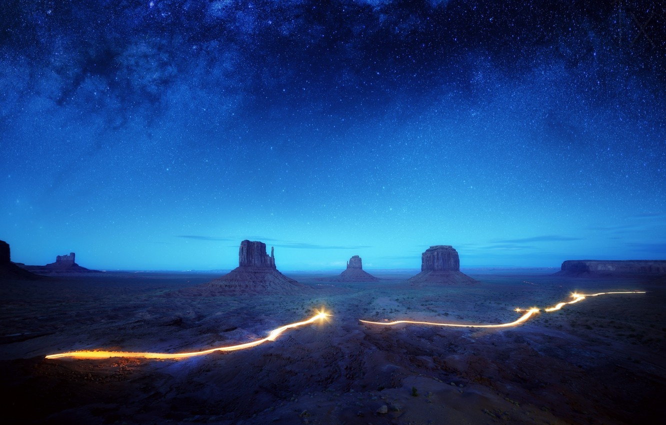 Monument Valley At Night Wallpapers