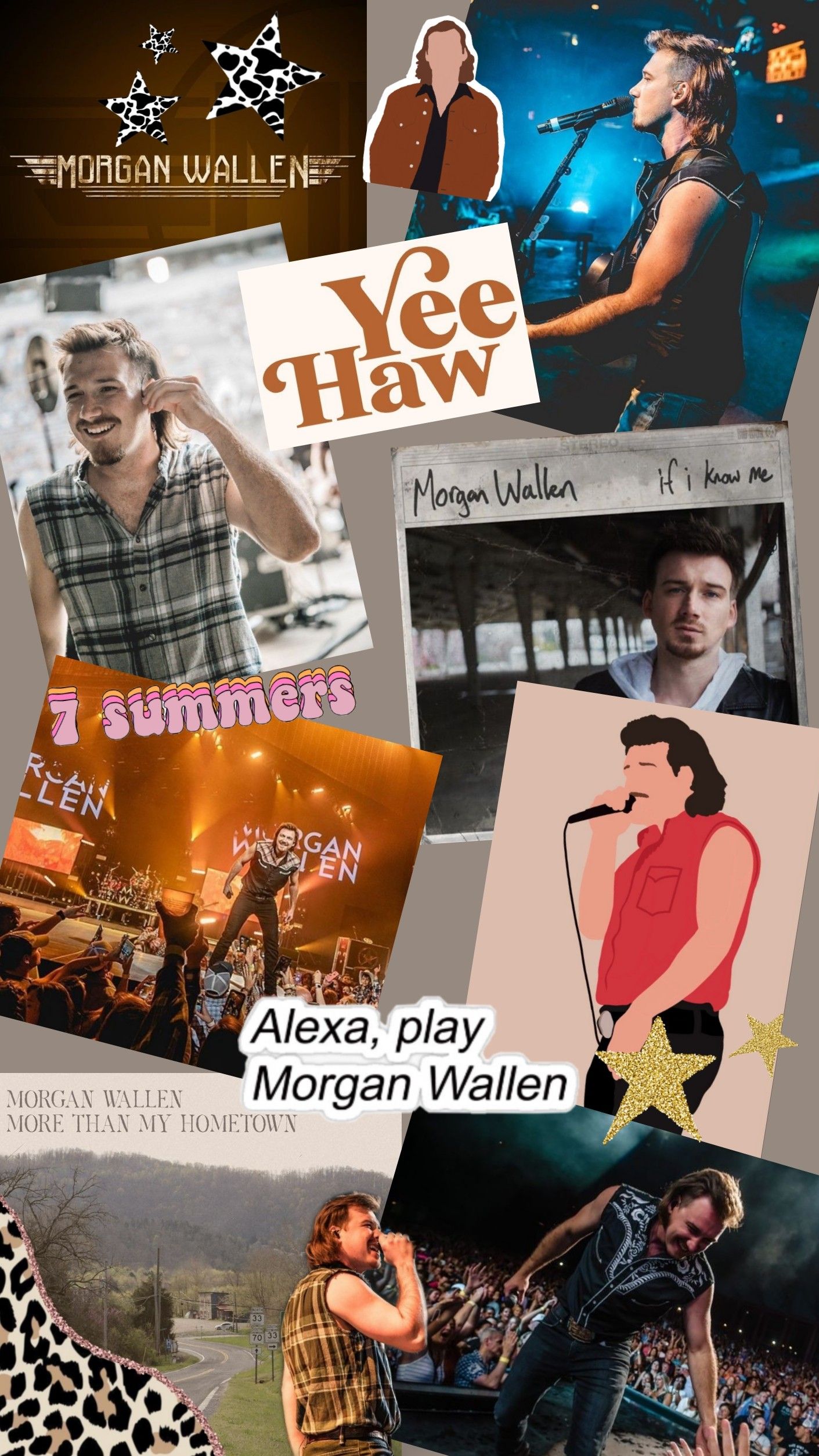 Morgan Wallen Collage Wallpapers