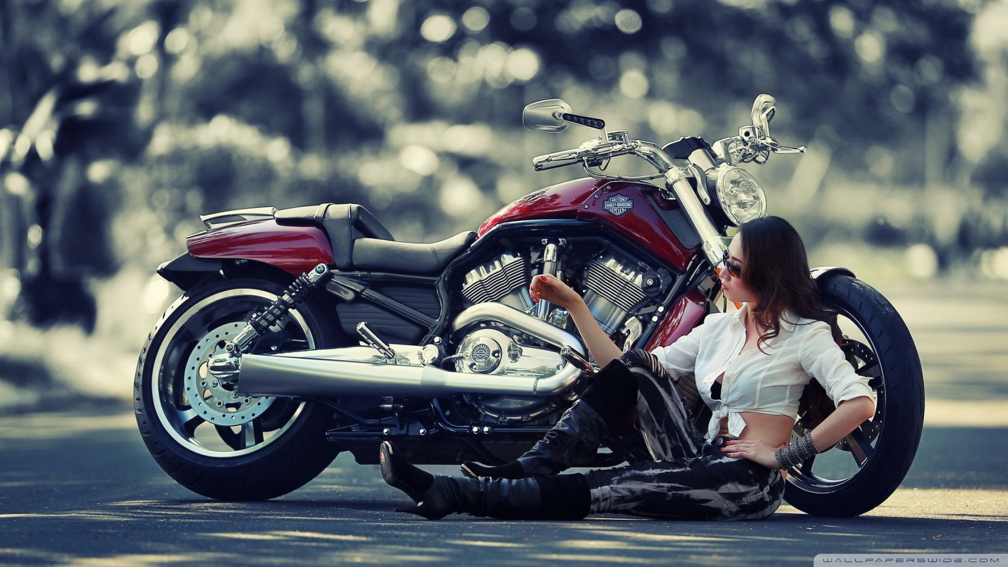 Motorcycle Girl Wallpapers