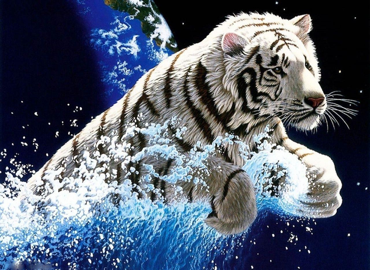 Mystical White Tiger Wallpapers