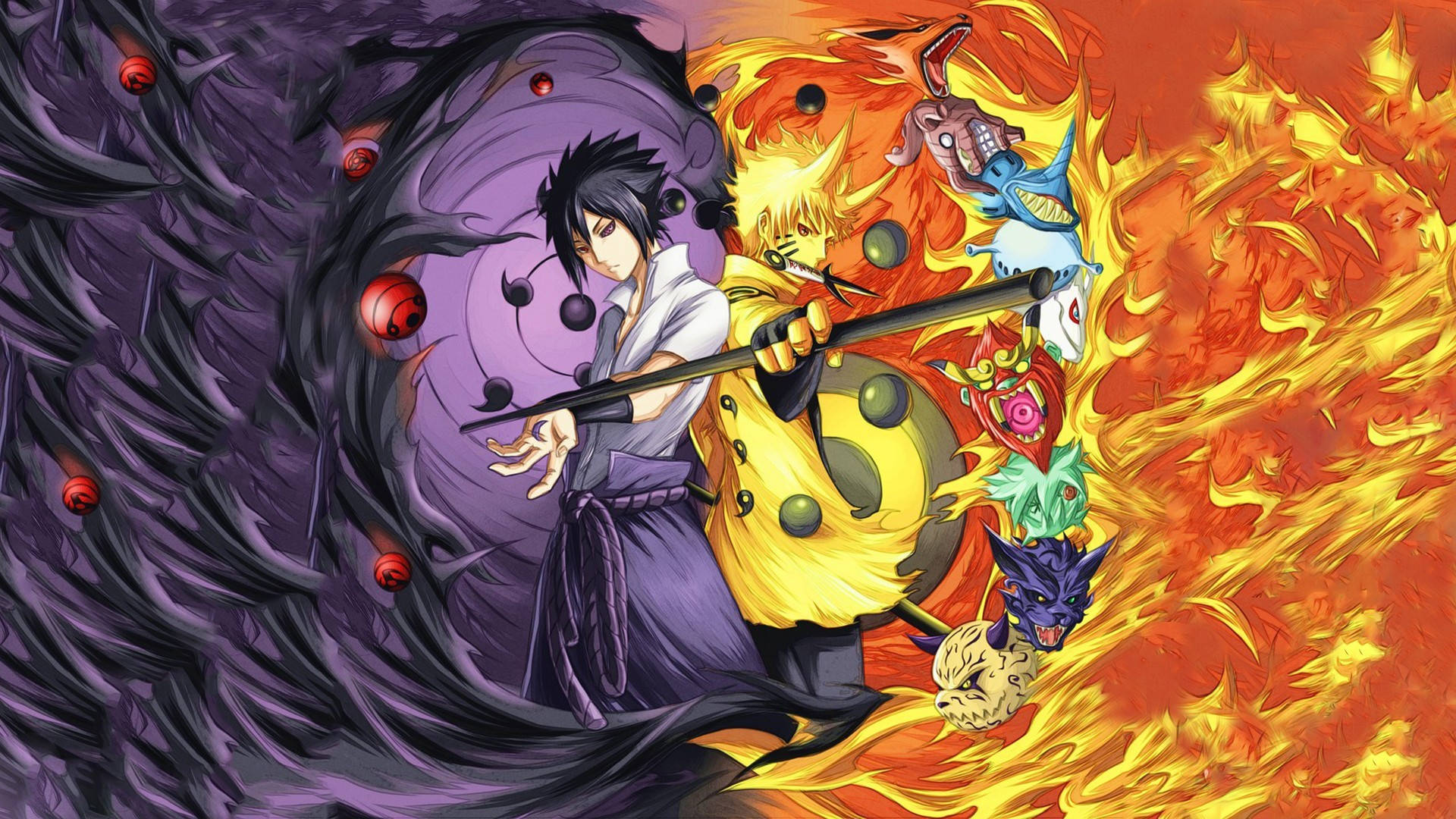 Naruto Rasengan Vs Sasuke Chidori Wallpapers