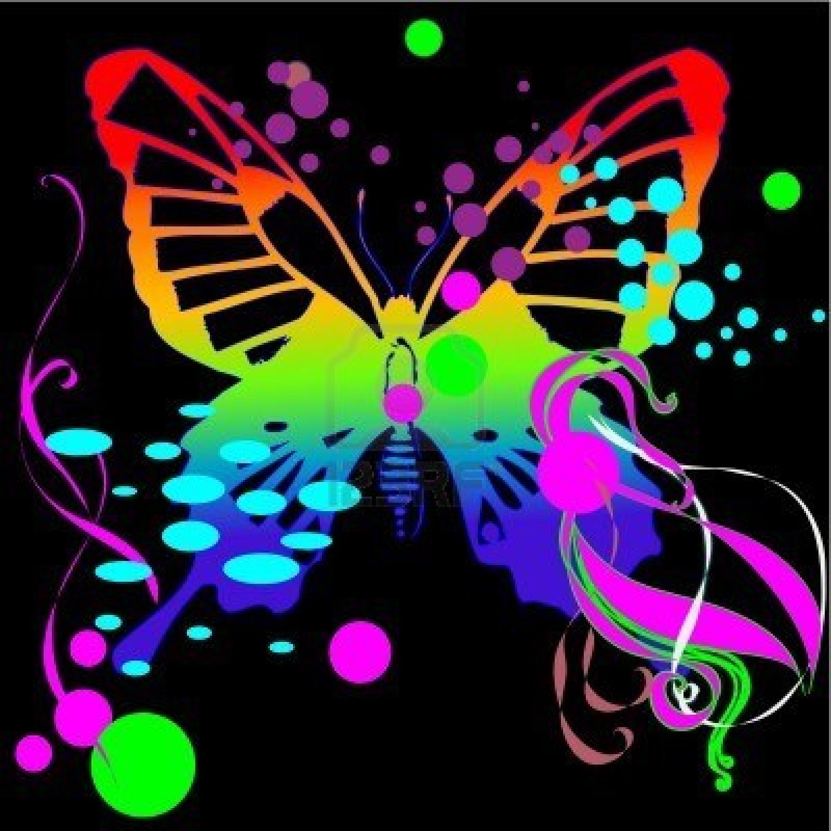 Neon Butterfly Live Wallpapers