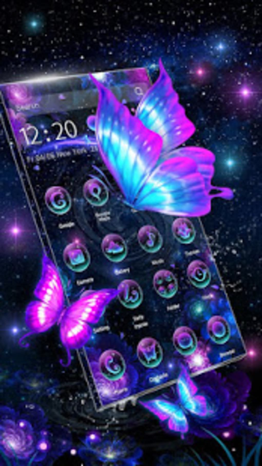Neon Butterfly Live Wallpapers