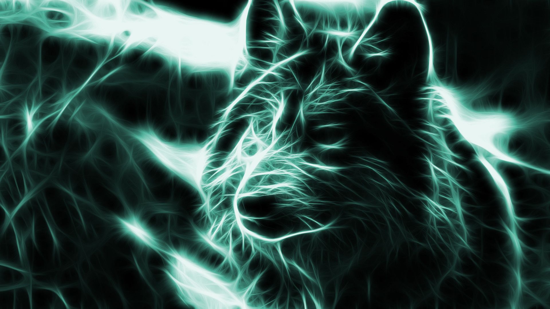 Neon Green Wolf Wallpapers