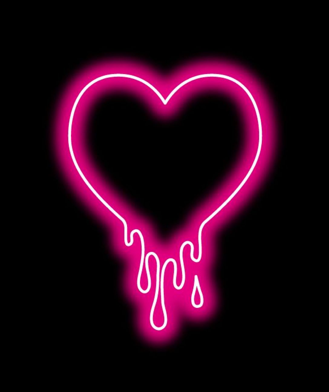 Neon Melting Heart Wallpapers