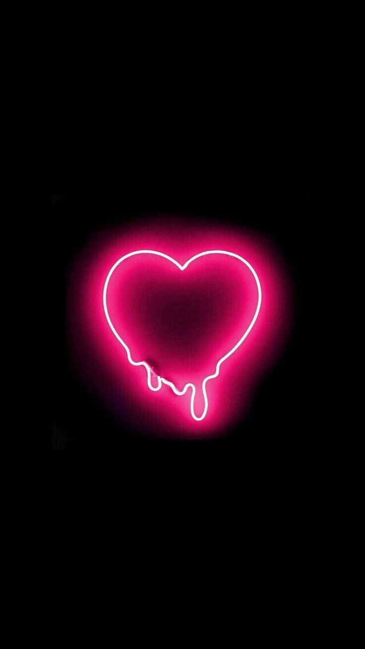 Neon Melting Heart Wallpapers