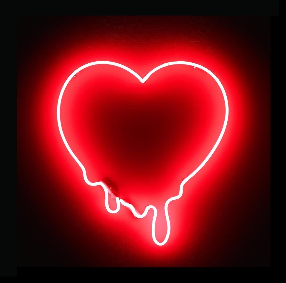 Neon Melting Heart Wallpapers