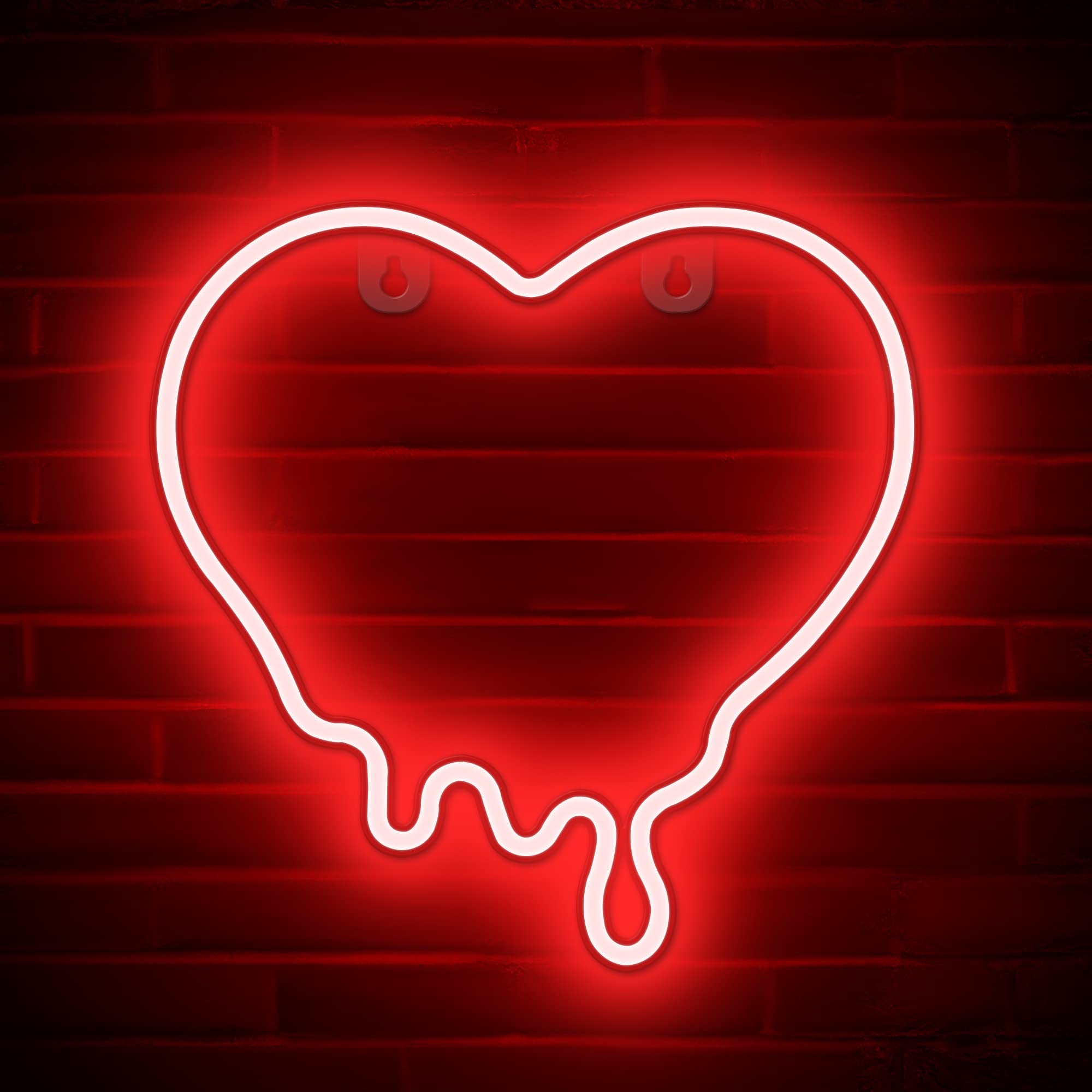 Neon Melting Heart Wallpapers