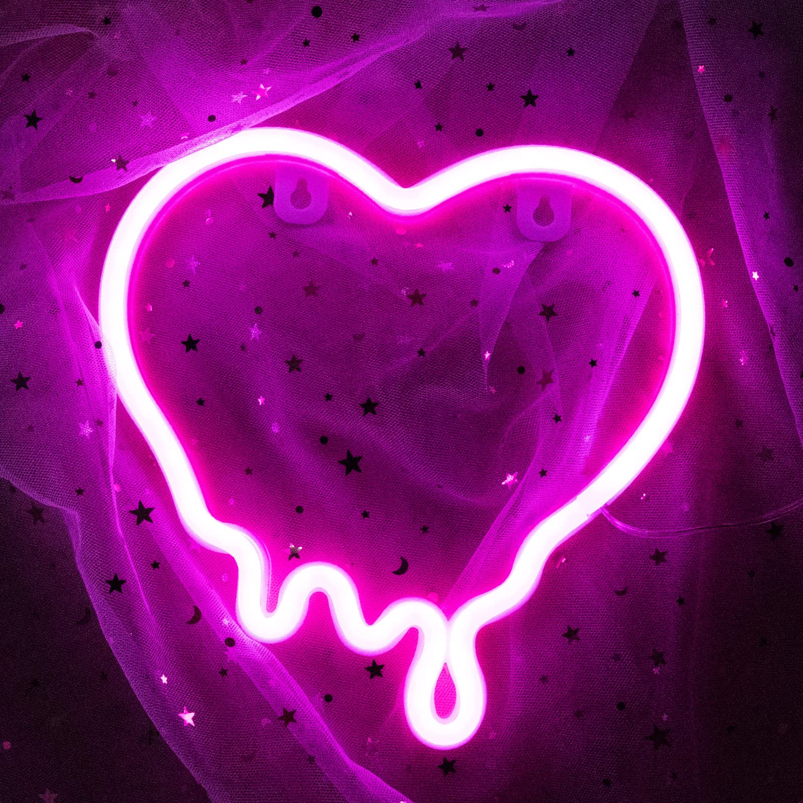 Neon Melting Heart Wallpapers