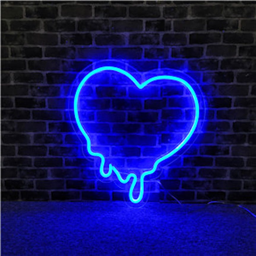 Neon Melting Heart Wallpapers