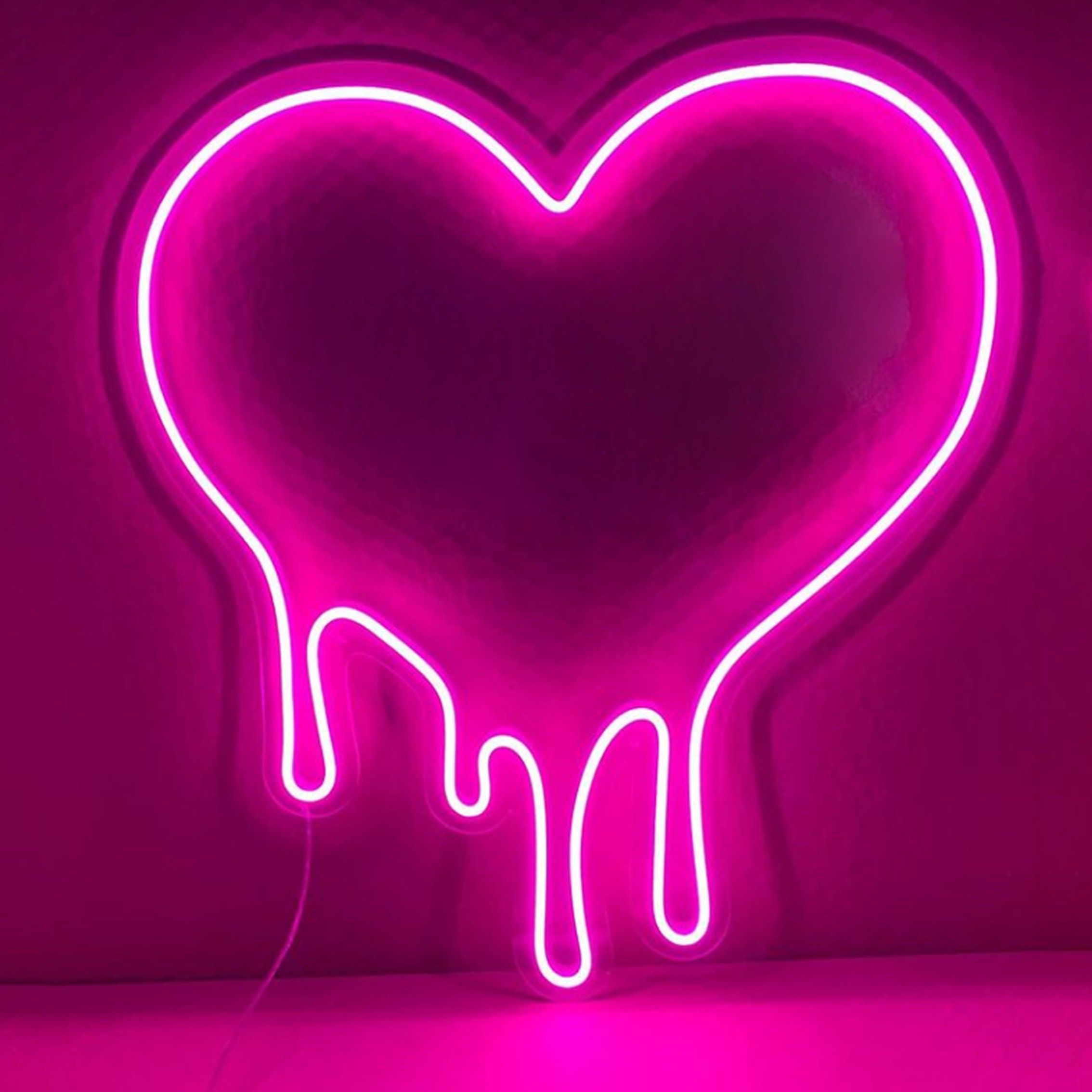 Neon Melting Heart Wallpapers