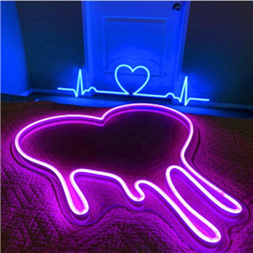 Neon Melting Heart Wallpapers