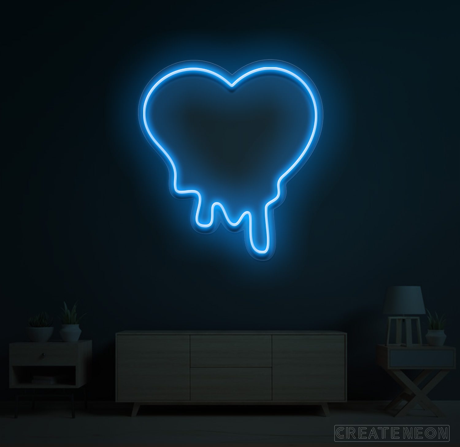 Neon Melting Heart Wallpapers