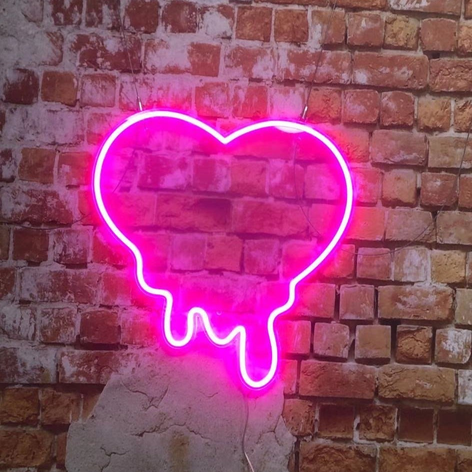 Neon Melting Heart Wallpapers