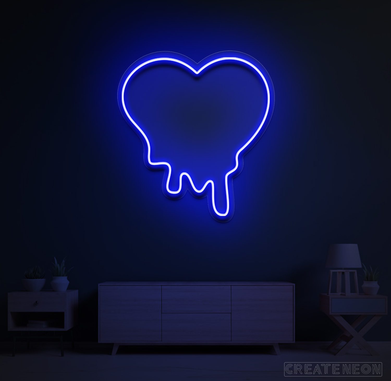 Neon Melting Heart Wallpapers