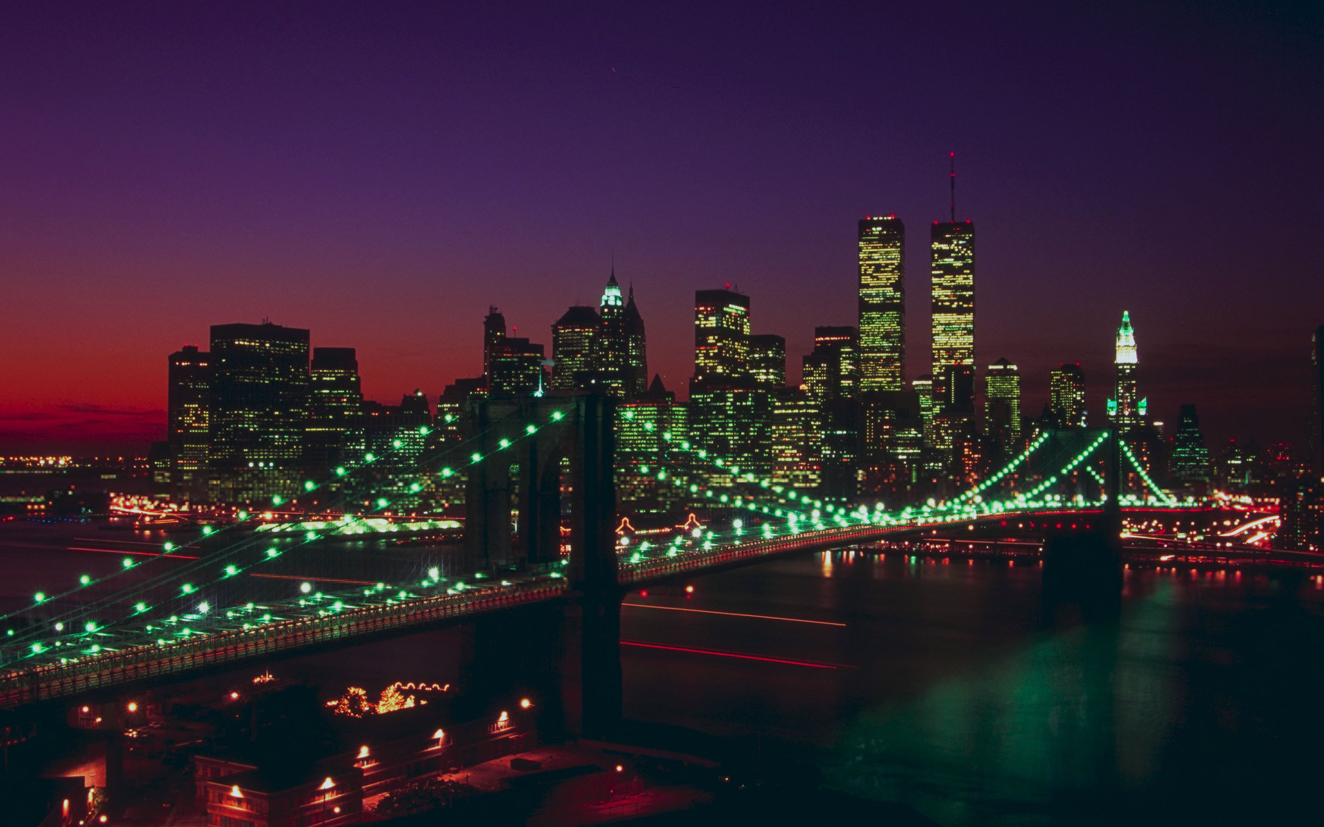 New York City Skyline At Night Wallpapers