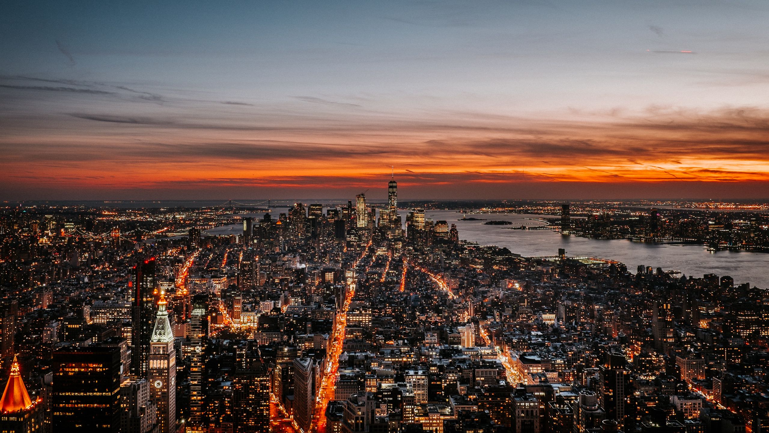 New York City Skyline At Night Wallpapers