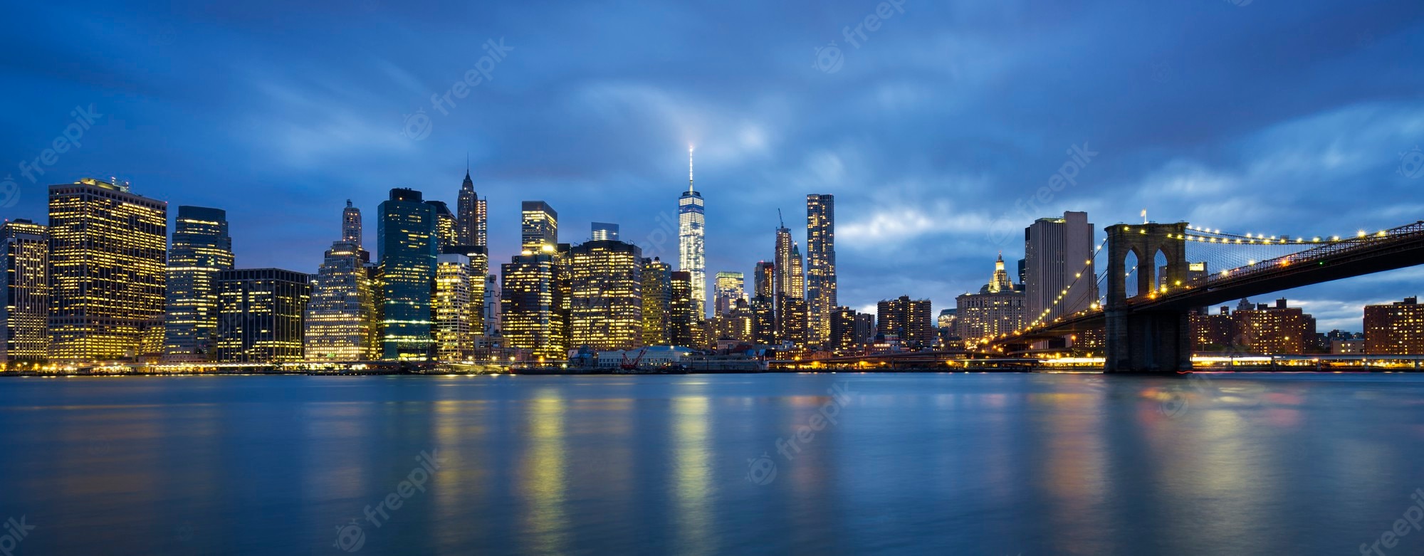 New York City Skyline At Night Wallpapers