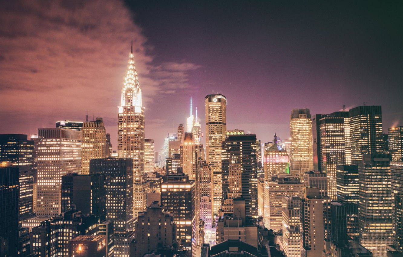 New York City Skyline At Night Wallpapers