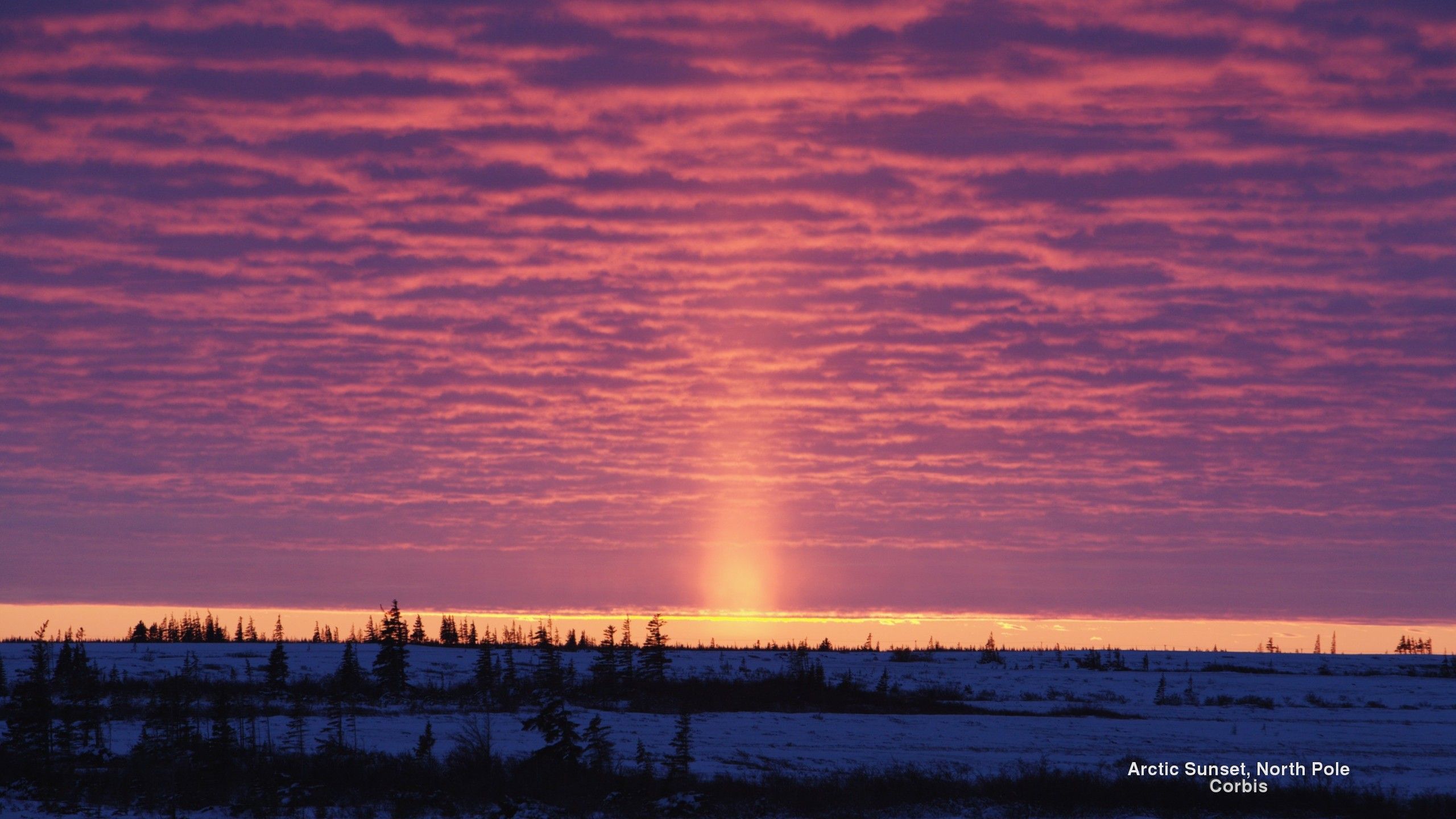 North Pole Sunset Wallpapers