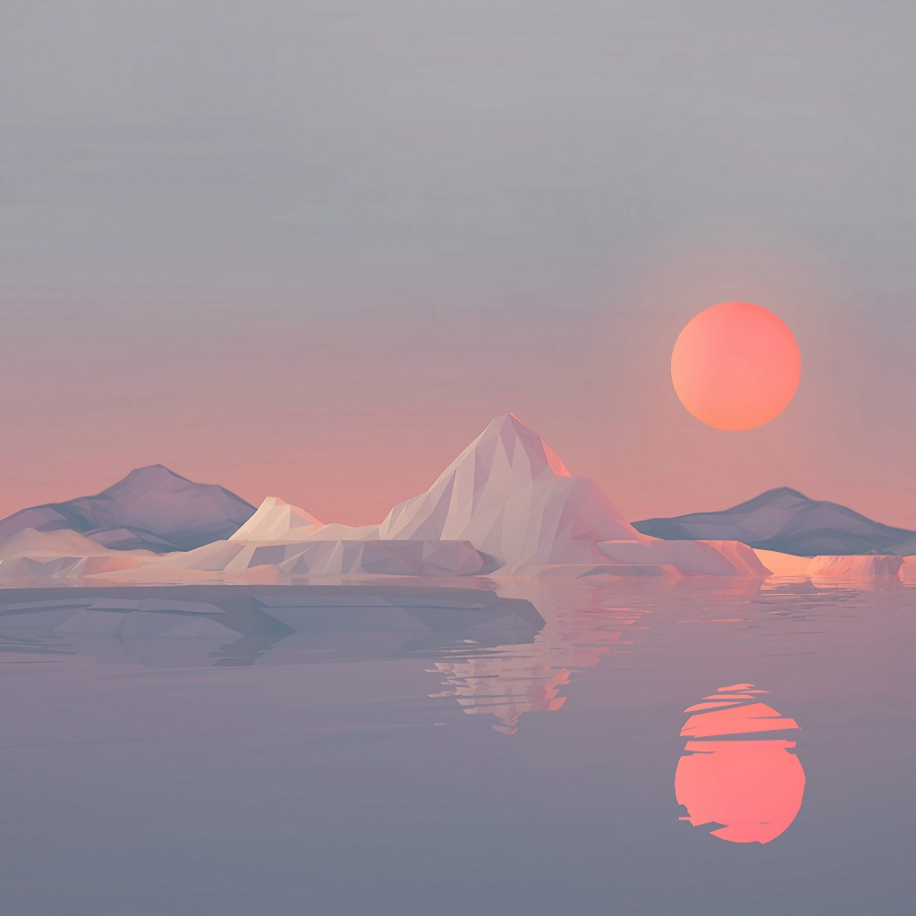 North Pole Sunset Wallpapers