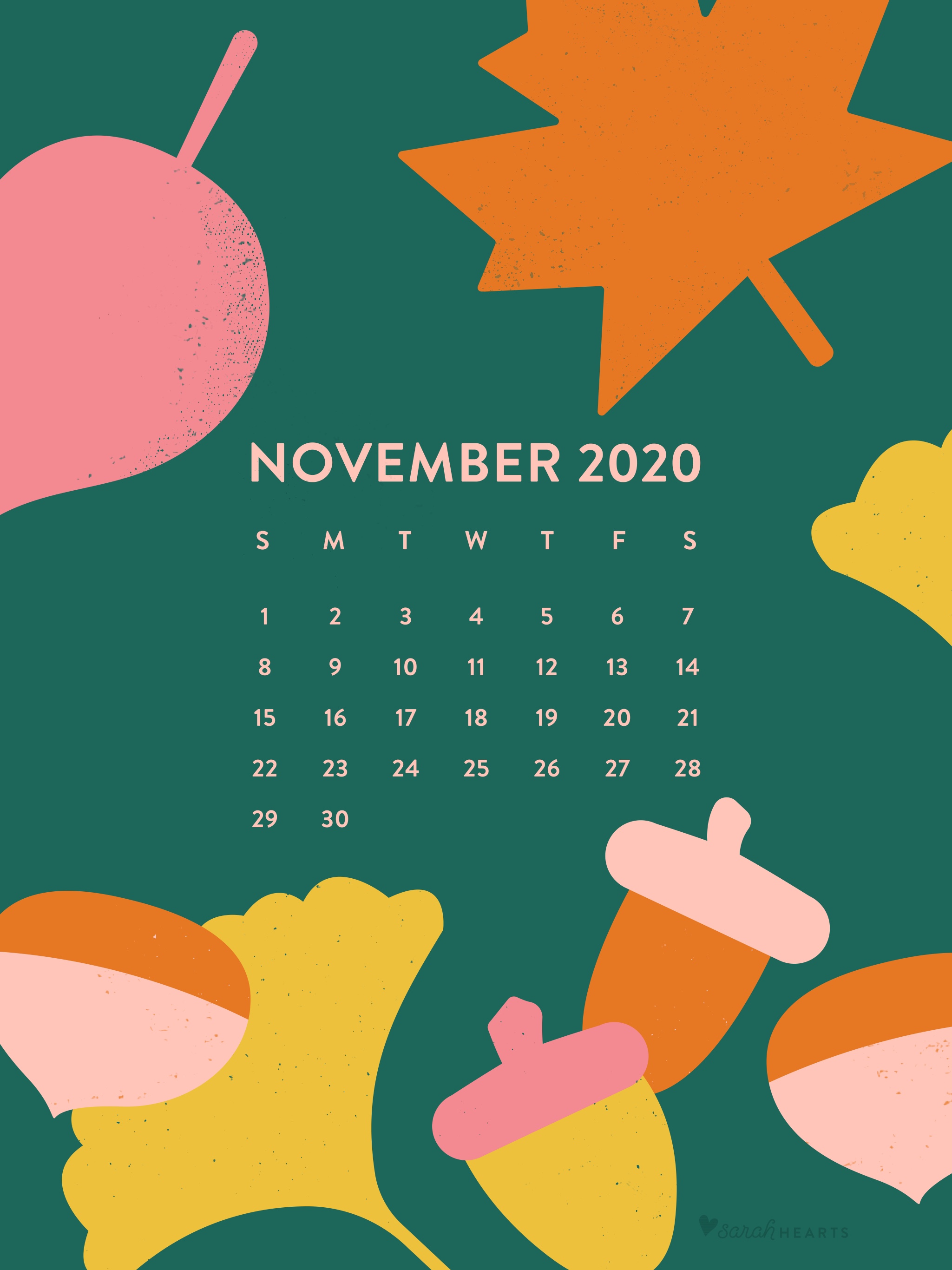 November 2020 Calendar Wallpapers