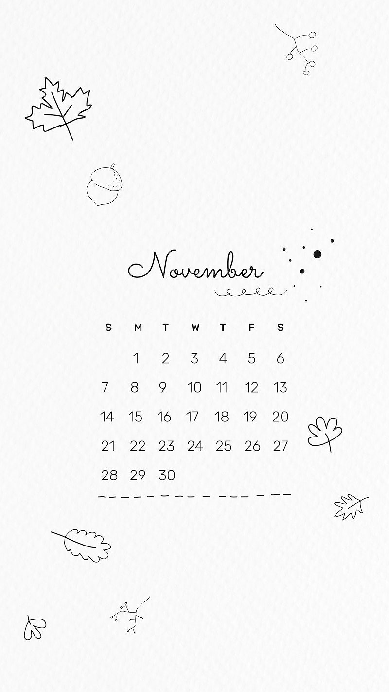 November Calendar Wallpapers