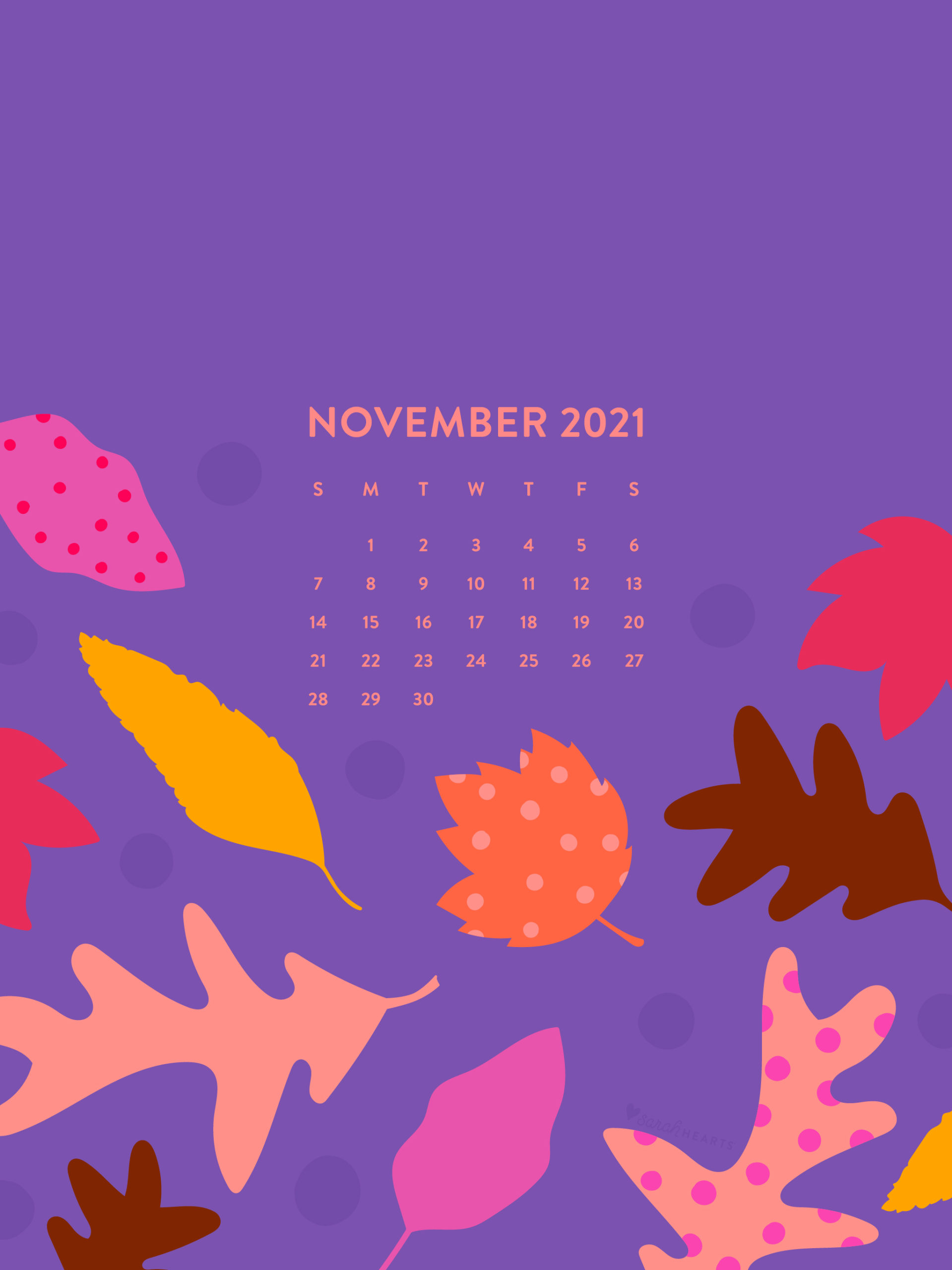 November Calendar Wallpapers