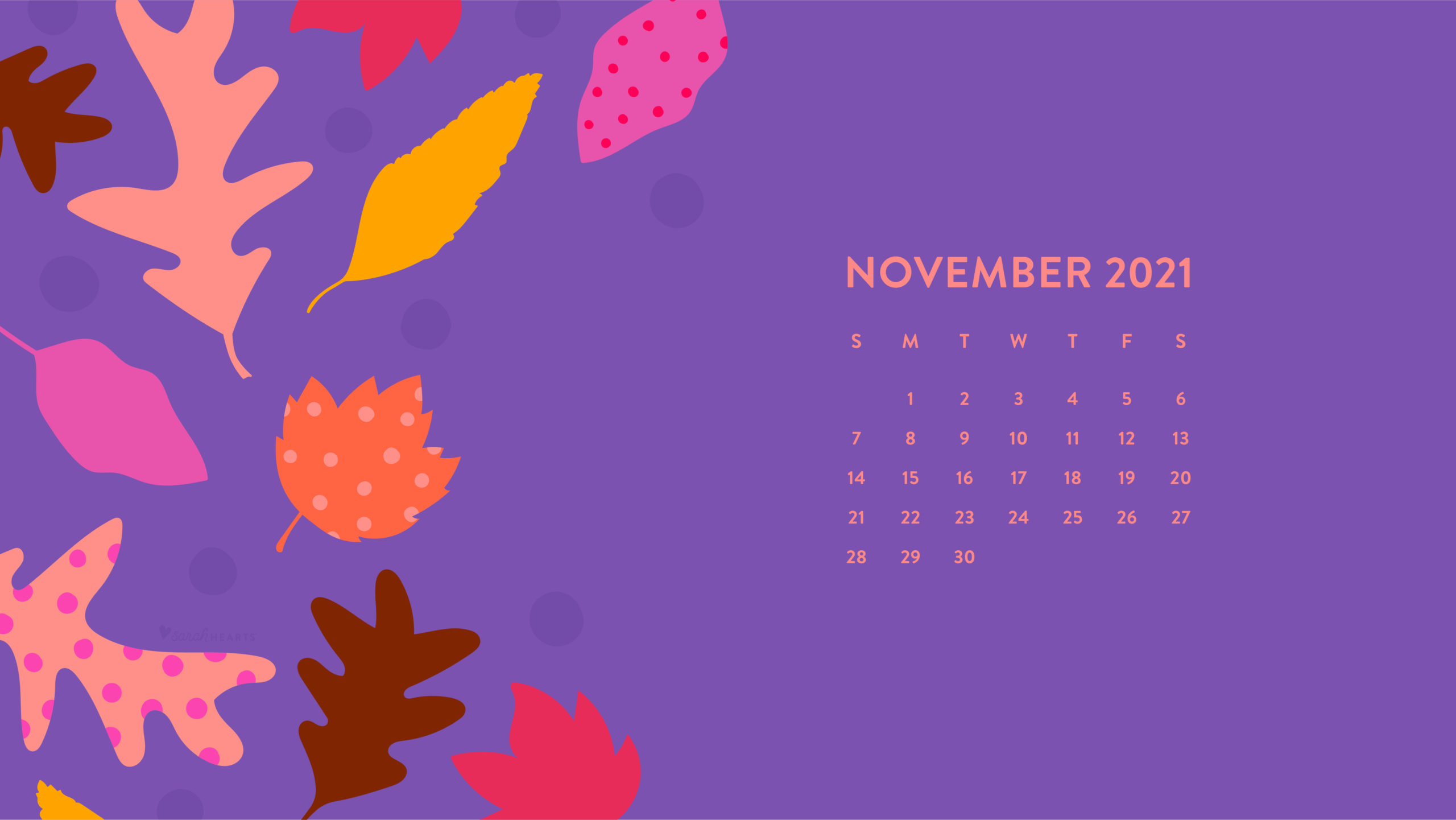 November Calendar Wallpapers