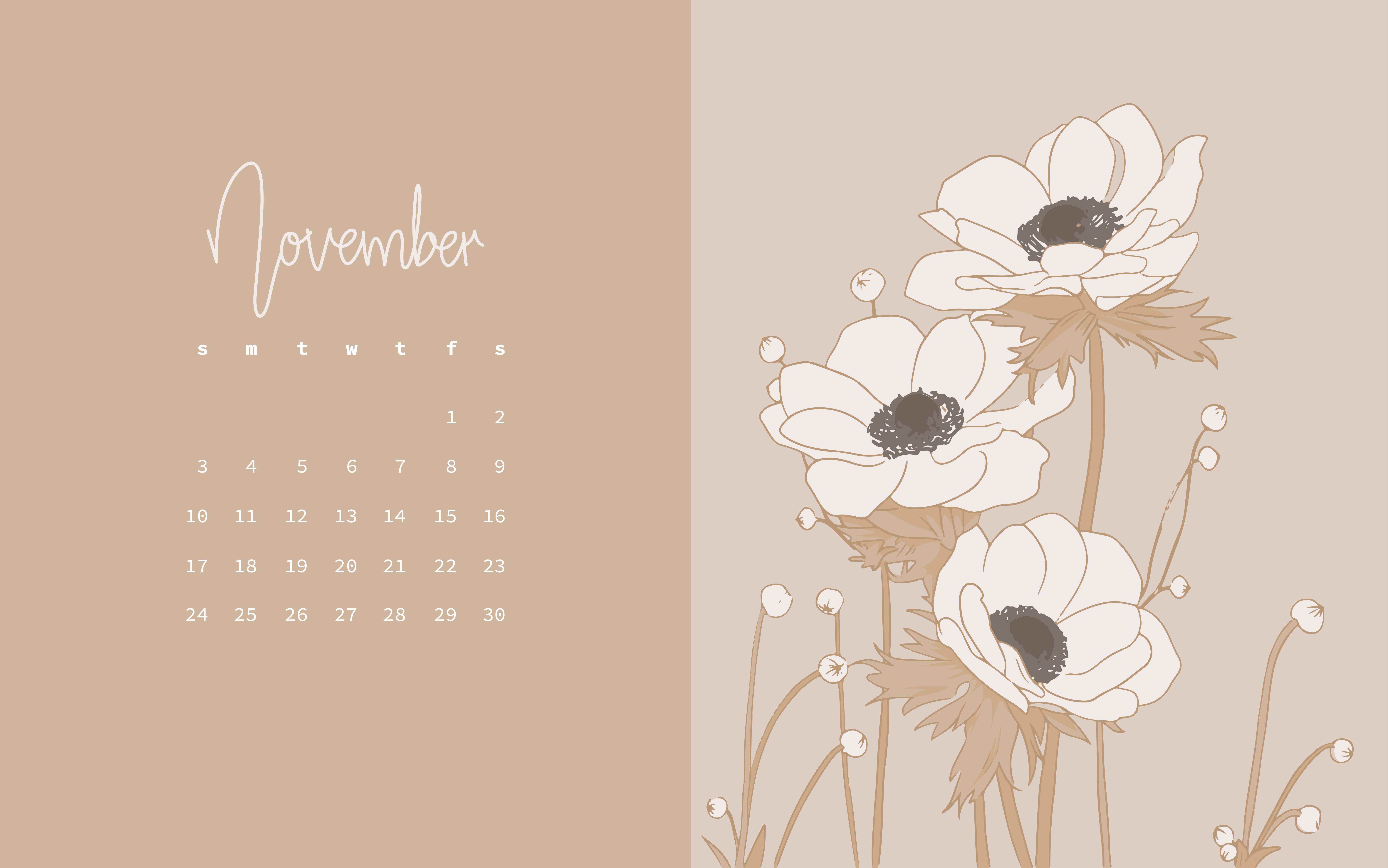 November Calendar Wallpapers