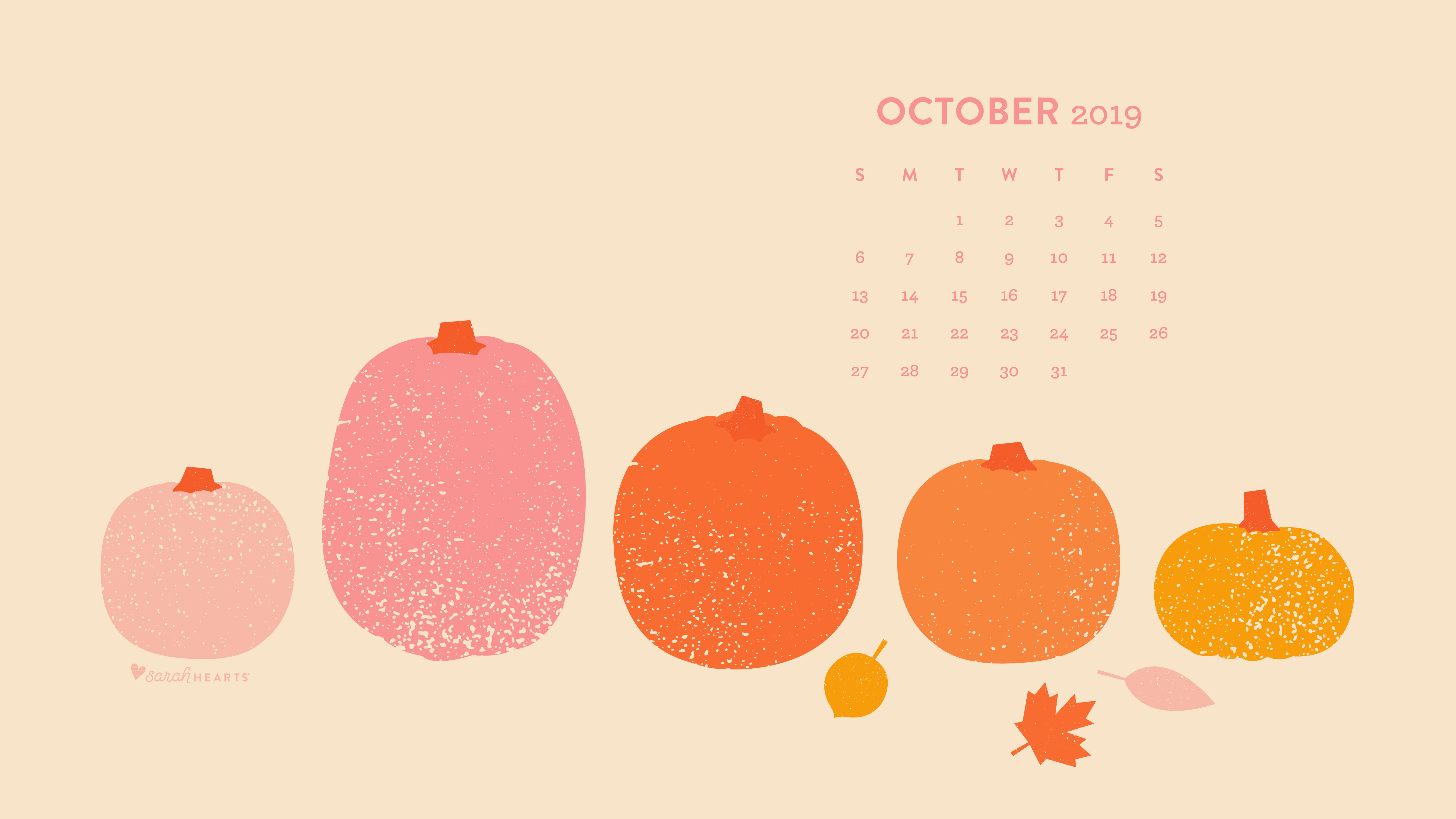 October 2019 Calendar Wallpapers