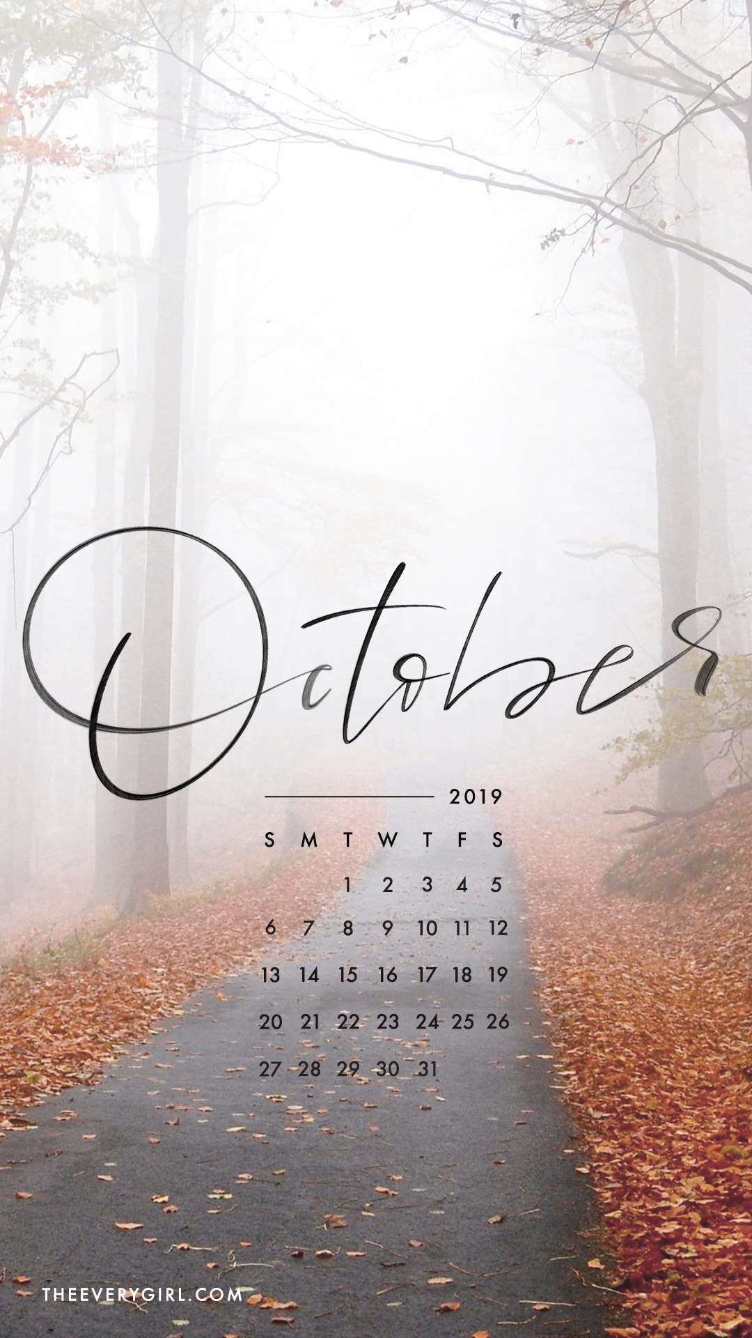 October 2019 Calendar Wallpapers