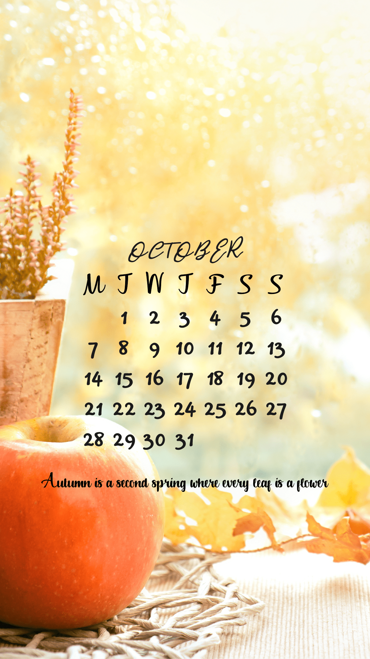 October 2019 Calendar Wallpapers