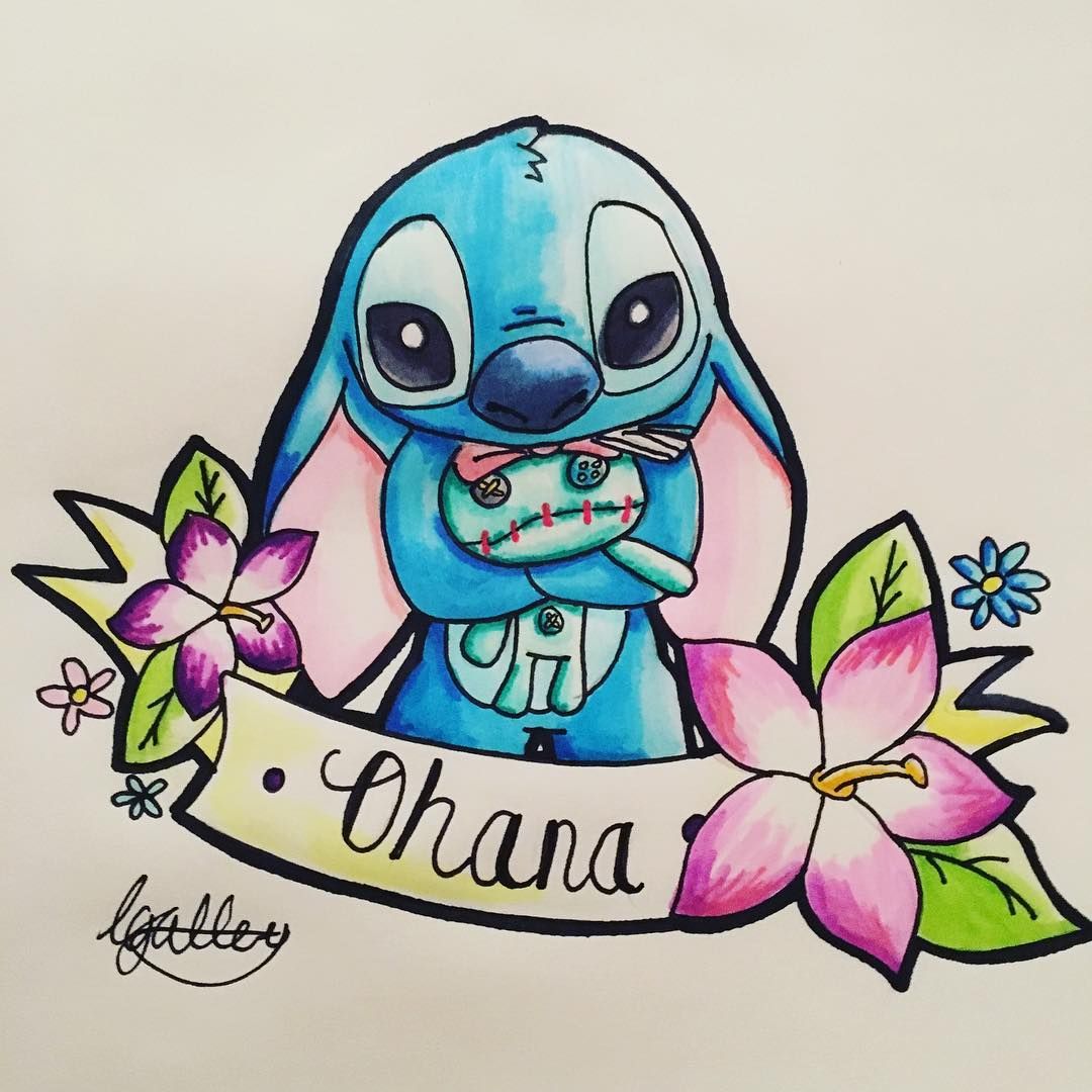 Ohana Stitch Drawing Wallpapers