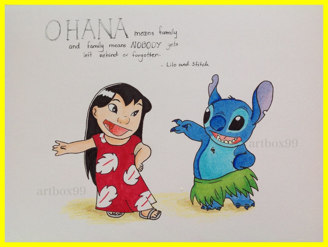 Ohana Stitch Drawing Wallpapers