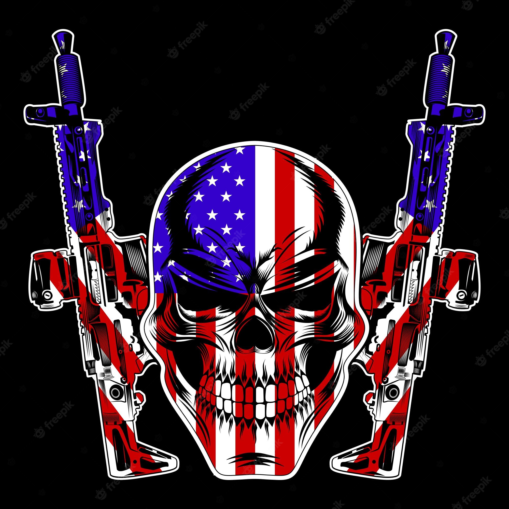 Patriotic Skull Wallpapers