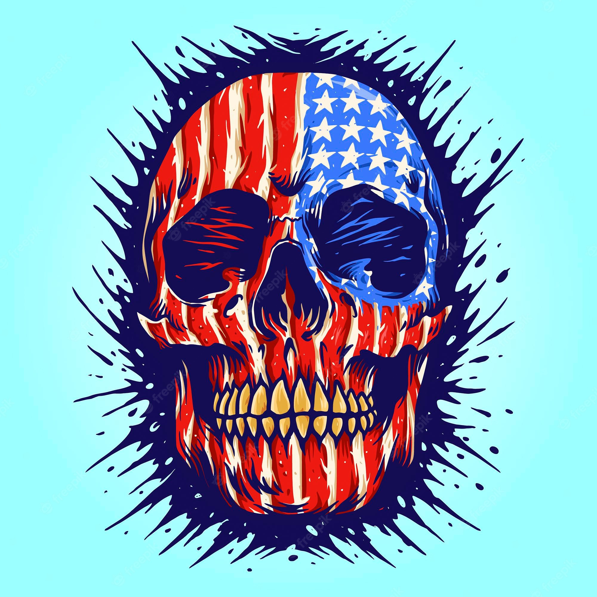 Patriotic Skull Wallpapers