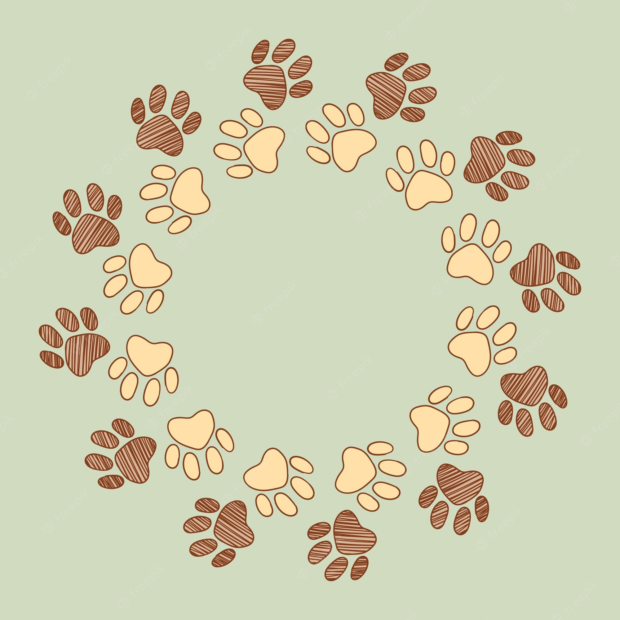 Paw Print Border Wallpapers