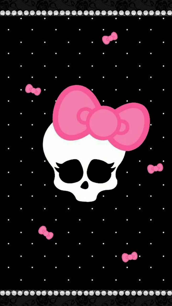 Pink And Black Skulls Wallpapers